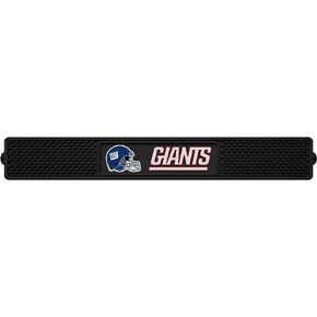 FANMATS 14002 New York Giants Drink Bar Mat - 3.25in. x 24in. - Durable Dish Drying Mat, Easy Clean, Counter Mat