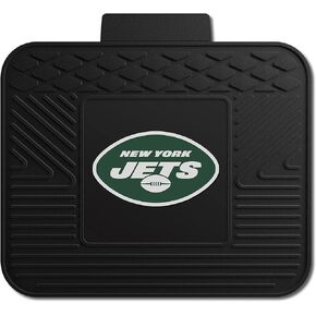 FANMATS 8773 New York Jets 2-Piece Heavy Duty Vinyl Car Mat Set, Front Row Floor Mats, All Weather Protection, Universal Fit, Deep Resevoir Design