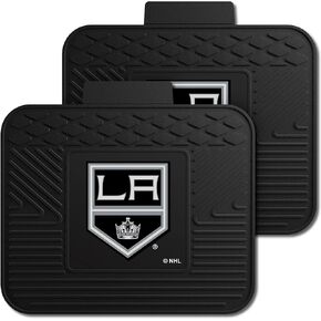 FANMATS 12421 NHL Los Angeles Kings Back Row Utility Car Mats - 2 Piece Set, 14in. x 17in., All Weather Protection, Universal Fit, Deep Resevoir Design, Molded Team Logo