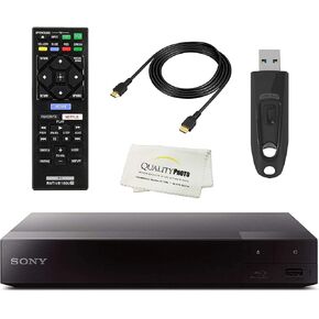 Sony 4K Upscaling 3D Streaming Blu-ray DVD Player Built in Wi-Fi - Remote Control - High Speed 6 Foot 4K HDMI Cable - Ultra USB Flash Drive 64GB (BDP-S6700)…