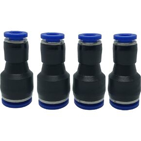 Fuel Line Connector for 3/8" OD 5/16" ID Pneumatic Nylon Tube Hose Union Quick-Connect, Fit for 10mm OD Nylon Tubing/Gas Line Pack of 4