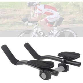 Bike Aero Bars Aluminum Alloy Armrest Bar for Road Bike Bicycle Racing TT Handlebar Clip on Relaxation HandleTriathlon Handlebars Bicycle Accessories