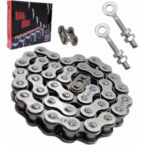 Mini Bike Rear Chain Fits Coleman CT200U CT200U-EX BT200X Mini Bike Chain MB200 MB165 Baja Warrior Heat Mini Baja Motorsports+Chain Adjuster (#420 Chain 90 Link)