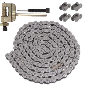 PLAXNS 35 Roller Chain 140 Link+ Chain Breaker, fit for Coleman CT200U CC100x Baja Doodle Bug Blitz Dirt Bug Racer Motor Sports Predator 212cc Go Kart Cart Motovox Go Kart Mini Bike （with Master Link）