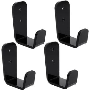 BESPORTBLE Hockey Stick Rack, Wall Mounted, Metal and Acrylic, Black, 2 Sets