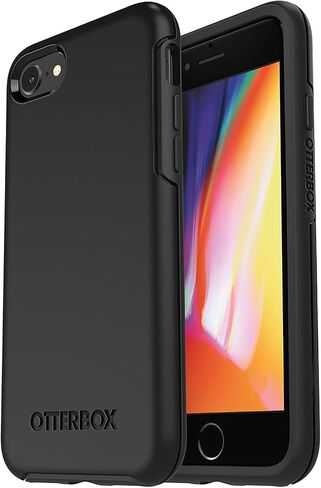 OtterBox Symmetry Series Case for iPhone SE 3rd Gen (2022), iPhone SE 2nd (2020), iPhone 8, iPhone 7 (NOT Plus) w/Tempered Glass Screen Protector, Bundle - Bulk Packaging - Black in Saudi Arabia