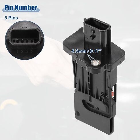 مستشعر ACROPIX لتدفق الهواء الشامل MAF مناسب لنيسان ألتيما 3.5L 2015-2017 رقم 22680-3VA0A/16500-4CR2A - عبوة من قطعة واحدة باللون الأسود in Kuwait