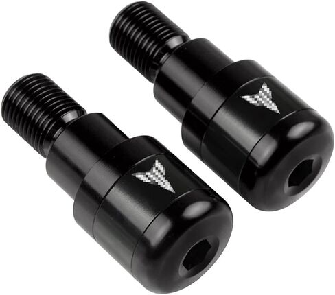 أطراف مقود Yamaha العالمي 22 مم 7/8 بوصة - أطراف مقابض الدراجات النارية لـ Yamaha MT-01 MT-03 MT-07 MT-09 MT-10 MT-125 2000-2022 (أسود) in Kuwait