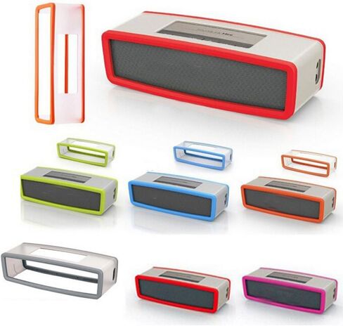 جراب بديل من جل TPU الناعم وغطاء جلدي لسماعات Bose Soundlink Mini Bluetooth باللون الأسود in Kuwait