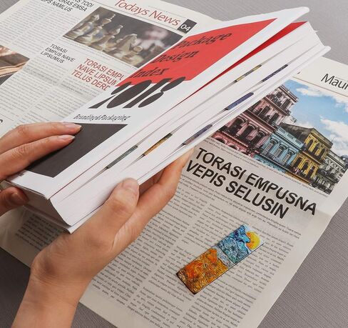 ABSOFINE 15PCS Magnetic Bookmarks, 3.1" Cute Dogs Large Size Magnetic Page Clips Bookmark, 15 Designs Pet Dogs Waterproof Sturdy Bookmarks for Kids Women Book Lovers in Kuwait