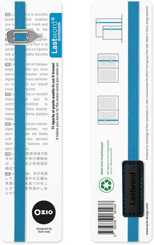 Lastword Bookmarks Elastic Bookmark Perfect for Any Book - Book Markers for Women - Bookmarks for Men - Bookmarks for Kids -Don't Lose Your Mark, Design Made in Italy Book Marks (Blue) in Saudi Arabia
