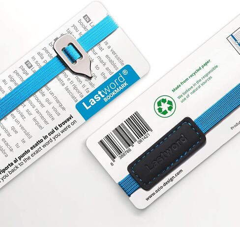 Lastword Bookmarks Elastic Bookmark Perfect for Any Book - Book Markers for Women - Bookmarks for Men - Bookmarks for Kids -Don't Lose Your Mark, Design Made in Italy Book Marks (Blue) in Saudi Arabia