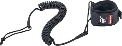 SUP Leash 10 Foot Coiled Stand Up Paddle Board Surfboard Leash Stay on Board Ankle Strap, Black in Saudi Arabia