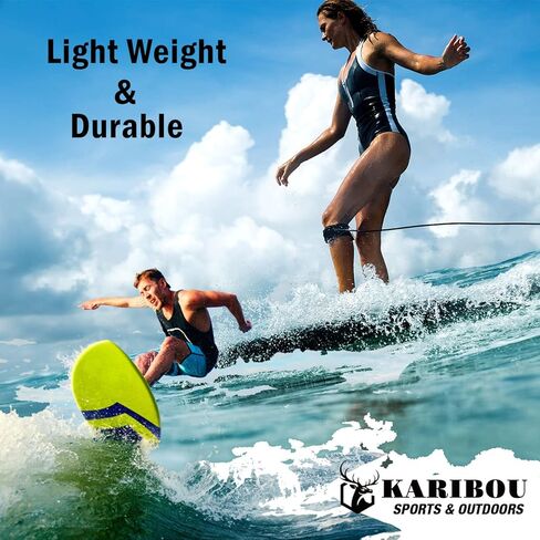SUP Leash 10 Foot Coiled Stand Up Paddle Board Surfboard Leash Stay on Board Ankle Strap, Black in Saudi Arabia