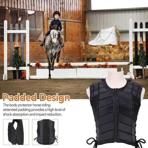 Safety Horse Riding Equestrian Vest, Kids EVA Padded Horse Riding Vest Protective Body Protector Back Protection Gear Equipment for Children(M) in Saudi Arabia