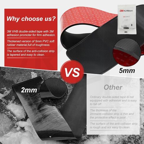 واقي ممتص الصدمات الخلفي للسيارة، واقي ممتص الصدمات للسيارة، قابل للتقشير واللصق على السيارة، واقي مصد لاصق للسيارات، شريط حماية متين من البولي فينيل كلوريد ملائم عالمي، لشريط مطاطي ناعم من مادة البولي فينيل كلوريد اللاصق على الوجهين 3M in Kuwait