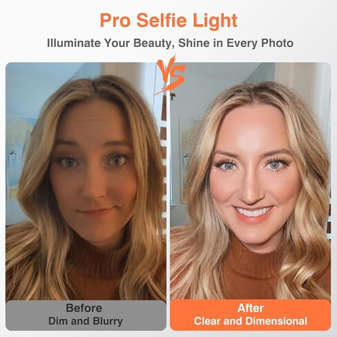 Selfie Light, EcoBasic Full-Screen Rechargeable Clip on Ring Light with 3 Modes for Phone, Laptop, Tablet, 10X Brighter Soft Phone Light for Selfies, Live Streaming, Video Conference in Saudi Arabia