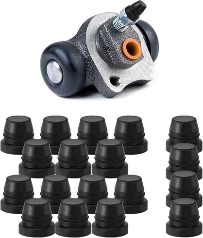 18PCS Brake Bleeder Cap, Grease Fitting Caps, Waterproof Dustproof Rubber Zerk Covers Replacement Car Brake Bleeder Nipple Cap, Car Accessories Universal for Car Motorcycle in Saudi Arabia