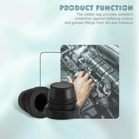 18PCS Brake Bleeder Cap, Grease Fitting Caps, Waterproof Dustproof Rubber Zerk Covers Replacement Car Brake Bleeder Nipple Cap, Car Accessories Universal for Car Motorcycle in Saudi Arabia