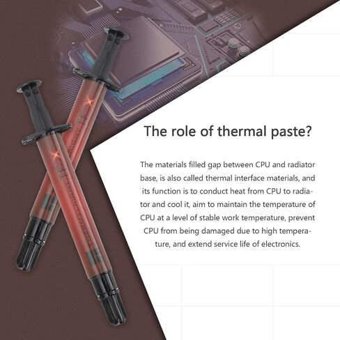 معجون حراري Thermalright TFX 2g، المعجون الحراري عالي الأداء لتبريد جميع المعالجات، معجون المشتت الحراري عالي المتانة 14.3 وات/م. بطاقات الرسومات والمشتتات الحرارية في أجهزة الكمبيوتر وأجهزة التحكم in Saudi Arabia