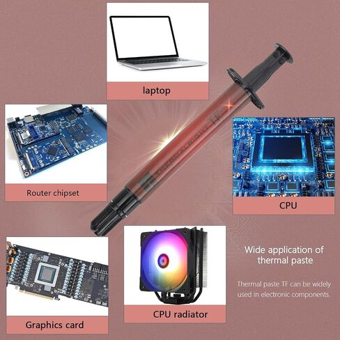 معجون حراري Thermalright TFX 2g، المعجون الحراري عالي الأداء لتبريد جميع المعالجات، معجون المشتت الحراري عالي المتانة 14.3 وات/م. بطاقات الرسومات والمشتتات الحرارية في أجهزة الكمبيوتر وأجهزة التحكم in Saudi Arabia