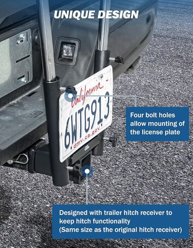 joytutus عقبة جبل حامل عمود العلم لأجهزة الاستقبال القياسية 2 بوصة، يناسب شاحنة rv سيارات الدفع الرباعي بيك اب مقطورة العربة، جبل القطب المزدوج العلم مع استقبال عقبة in Kuwait