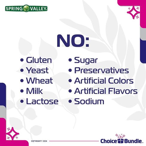 Spring Valley Vitamin A Softgels, 2400 mcg Choice Bundle 250 Count + Vitamin Vitality Guide and Pill Container (3 Items)! in Saudi Arabia