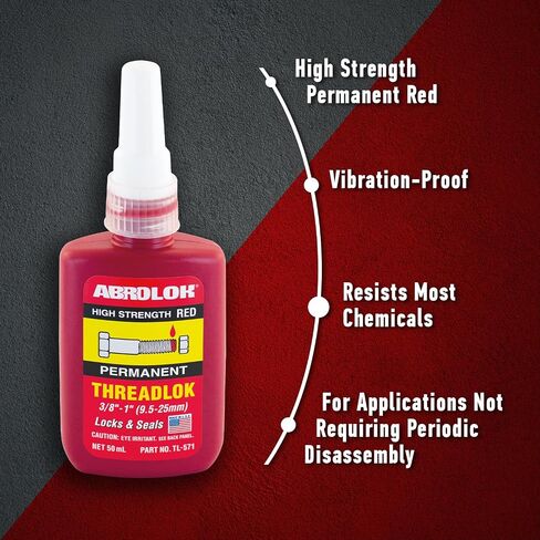 ABRO Threadlok Medium Strength Blue Removable, Versatile Thread Locker Sealant, Temperature-Resistant, Removable Thread Locker for Metal Fasteners, Long-Lasting Bond, Threadlocker Blue in Saudi Arabia