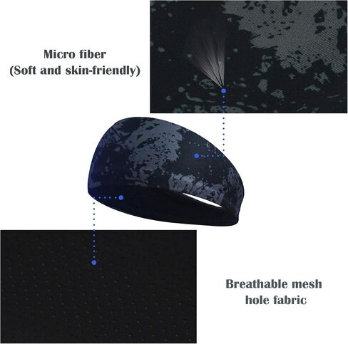 عصابات رأس Obacle للرجال والنساء، عصابات رأس غير قابلة للانزلاق، رفيعة وخفيفة الوزن قابلة للتنفس، عصابة رأس رياضية خارجية، تمرين اليوغا، صالة الألعاب الرياضية، الجري، الركض، 4 عبوات in Kuwait