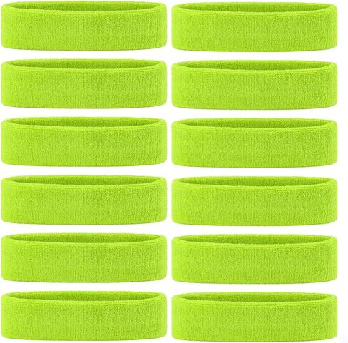 ONUPGO Sweatband Headbands for Men & Women -3PCS/12PCS Sports Headbands Moisture Wicking Athletic Cotton Terry Cloth Head Band in Saudi Arabia