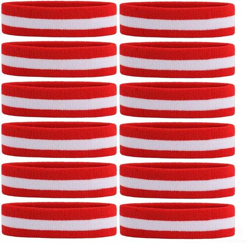 ONUPGO Sweatband Headbands for Men & Women -3PCS/12PCS Sports Headbands Moisture Wicking Athletic Cotton Terry Cloth Head Band in Saudi Arabia