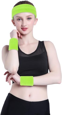 ONUPGO Sweatband Headbands for Men & Women -3PCS/12PCS Sports Headbands Moisture Wicking Athletic Cotton Terry Cloth Head Band in Saudi Arabia