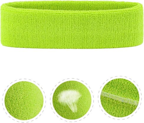 ONUPGO Sweatband Headbands for Men & Women -3PCS/12PCS Sports Headbands Moisture Wicking Athletic Cotton Terry Cloth Head Band in Saudi Arabia