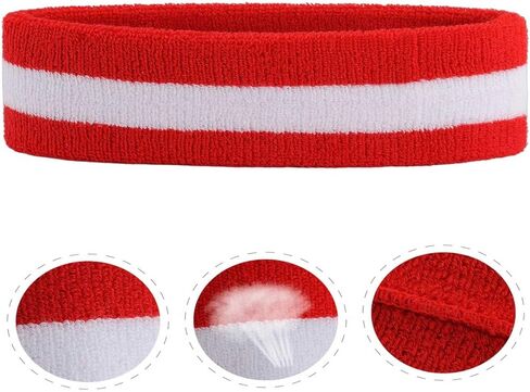 ONUPGO Sweatband Headbands for Men & Women -3PCS/12PCS Sports Headbands Moisture Wicking Athletic Cotton Terry Cloth Head Band in Saudi Arabia