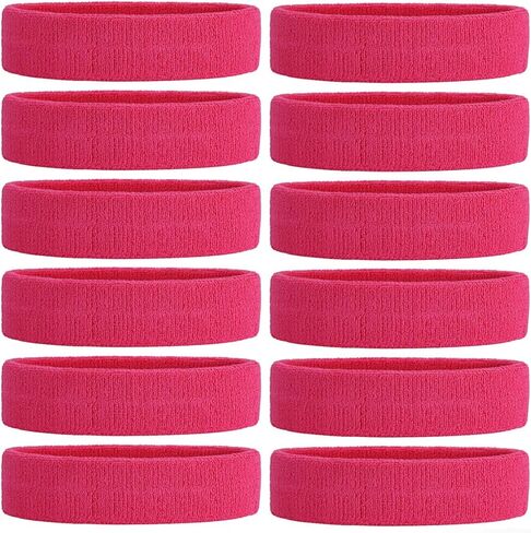 ONUPGO Sweatband Headbands for Men & Women -3PCS/12PCS Sports Headbands Moisture Wicking Athletic Cotton Terry Cloth Head Band in Saudi Arabia