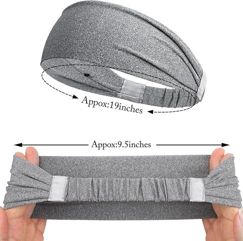 عصابة رأس للجري للرجال من 4 قطع، عصابة رأس ناعمة قابلة للتمدد، عصابة رأس رياضية للجري وركوب الدراجات وكرة السلة واليوجا وتمارين اللياقة البدنية قابلة للتمدد للجنسين in Kuwait