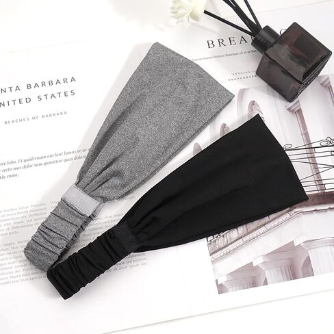 عصابة رأس للجري للرجال من 4 قطع، عصابة رأس ناعمة قابلة للتمدد، عصابة رأس رياضية للجري وركوب الدراجات وكرة السلة واليوجا وتمارين اللياقة البدنية قابلة للتمدد للجنسين in Kuwait