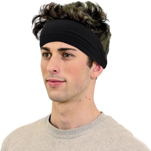 عصابة رأس للجري للرجال من 4 قطع، عصابة رأس ناعمة قابلة للتمدد، عصابة رأس رياضية للجري وركوب الدراجات وكرة السلة واليوجا وتمارين اللياقة البدنية قابلة للتمدد للجنسين in Kuwait