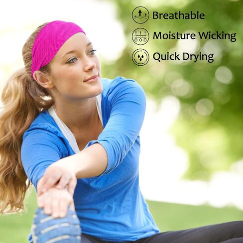 Sukeen Cooling Headband Running Headband Men Women, Sweat Headbands, Workout Sweat Bands Headbands, Sports Headbands Head Band for Yoga, Golf, Gym, Camping, Running,Tennis in Saudi Arabia