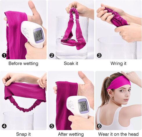 Sukeen Cooling Headband Running Headband Men Women, Sweat Headbands, Workout Sweat Bands Headbands, Sports Headbands Head Band for Yoga, Golf, Gym, Camping, Running,Tennis in Saudi Arabia