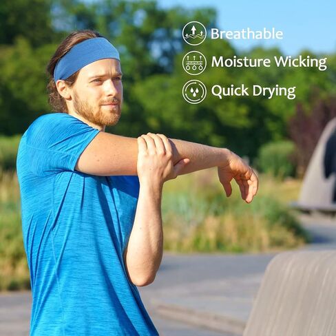 Sukeen Cooling Headband Running Headband Men Women, Sweat Headbands, Workout Sweat Bands Headbands, Sports Headbands Head Band for Yoga, Golf, Gym, Camping, Running,Tennis in Saudi Arabia