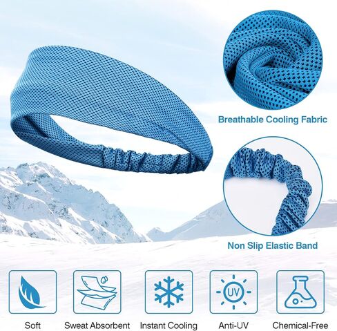 Sukeen Cooling Headband Running Headband Men Women, Sweat Headbands, Workout Sweat Bands Headbands, Sports Headbands Head Band for Yoga, Golf, Gym, Camping, Running,Tennis in Saudi Arabia