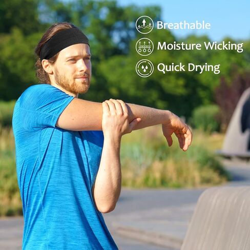 Sukeen Cooling Headband Running Headband Men Women, Sweat Headbands, Workout Sweat Bands Headbands, Sports Headbands Head Band for Yoga, Golf, Gym, Camping, Running,Tennis in Saudi Arabia