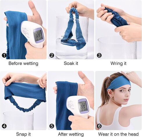 Sukeen Cooling Headband Running Headband Men Women, Sweat Headbands, Workout Sweat Bands Headbands, Sports Headbands Head Band for Yoga, Golf, Gym, Camping, Running,Tennis in Saudi Arabia