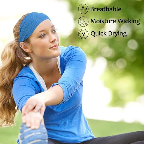 Sukeen Cooling Headband Running Headband Men Women, Sweat Headbands, Workout Sweat Bands Headbands, Sports Headbands Head Band for Yoga, Golf, Gym, Camping, Running,Tennis in Saudi Arabia