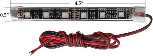 بارتسام 4.5 بوصة أحمر للدراجات النارية LED بدوره إشارة الفرامل شريط الضوء، IP68 مقاوم للماء العالمي المرن للدراجات النارية بدوره إشارة الفرامل الثالثة النهار الجري الخفيف لمقطورة الدراجات النارية ATV، 2 حزمة in Saudi Arabia