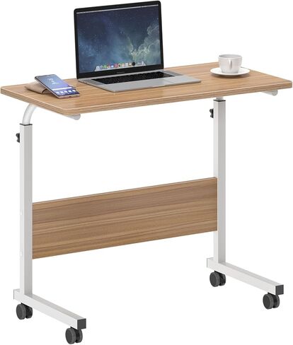 SogesHome 23.6inches Adjustable Mobile Bed Table Portable Laptop Computer Stand Desks Cart Tray, Black in Saudi Arabia
