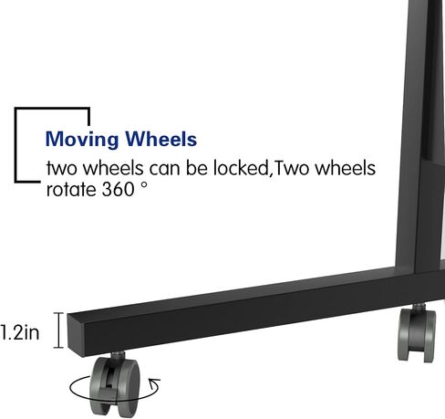 SogesHome 23.6inches Adjustable Mobile Bed Table Portable Laptop Computer Stand Desks Cart Tray, Black in Saudi Arabia