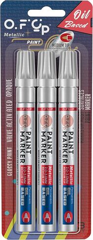 OFC-P Oil-Based Permanent Paint Marker Pen,Medium Tip-Quick Drying and Waterproof Marker Pen for Metal, Rock Painting, Wood, Fabric, Plastic, Canvas, Mugs,Green,Pack of 3 in Kuwait