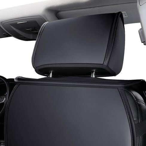 LUCKYMAN CLUB D04-S2-3 Silverado Seat Covers, Fit for 2007-2013 Chevy Silverado GMC Sierra 1500 2007-2014 2500/3500 HD Crew Cab with Water Proof Faux Leather(Full Set, Black) in Saudi Arabia